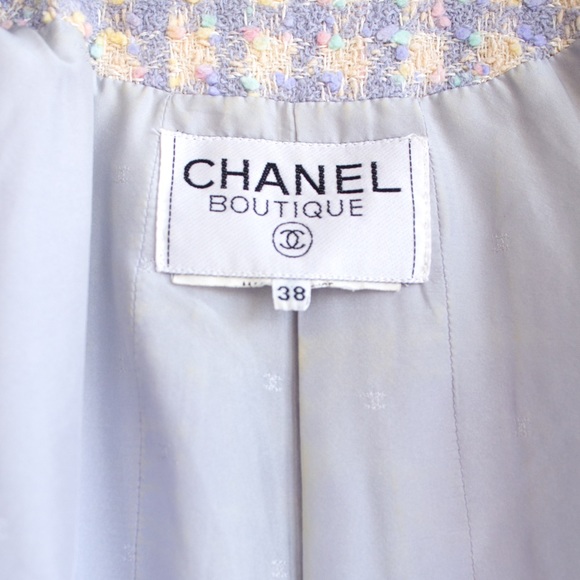 Chanel Vintage S/S 1994 Lilac Lavender Multicolor Runway 94P Jacket Skirt Suit - Picture 9 of 16